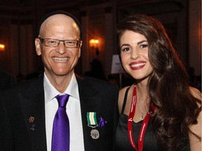 Arnie Vered with his daughter, Jordana, who was a key organizer of the 2014 Gala Tribute Dinner in honour of retiring Rabbi Reuben Bulka, held June 11, at the Fairmont Chateau Laurier.