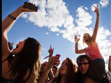 Fans of the band "Tyler, the Creator" on the Claridge Homes Stage at Bluesfest.