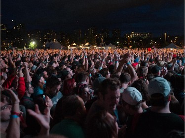 Fans take in "The Killers" on the Bell Stage at Bluesfest.