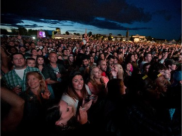 Fans take in "The Killers" on the Bell Stage at Bluesfest.