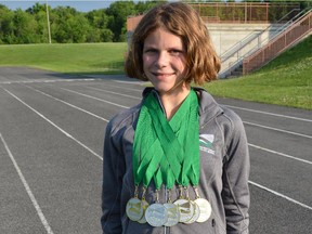 Courtney Doyle of Perth won five gold medals at the World Transplant Games in Moncton- NB in July. Courtney received a kidney transplant from her father in 2003.