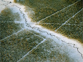Northern Alberta, 2004- pigment print, 32x40- by Eamon Mac Mahon, part of the exhibit Emerging Artists in Public Collections, July 12 to Aug. 3 at Wall Space Gallery.