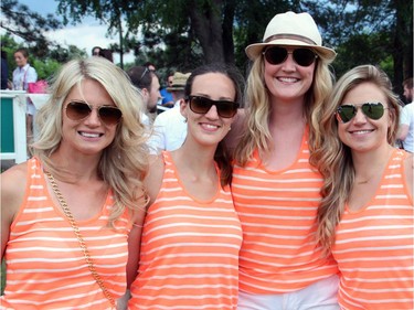 From left, Pamela Tevlin, Liz Shaw-Wood, Tracey Paterson and Afton Fader at the Elmdale Lawn Bowling Club on Wednesday, July 2, 2014, for the Lawn Summer Nights event for cystic fibrosis.