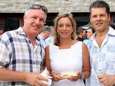 From left, Randy Hicks, Laurie LeGallais and Dr. Adnan Hadziomerovic were guests of the Hadfield Youth Summit Soirée hosted by Michael Potter on Monday, June 30, 2014, in Rockcliffe Park.