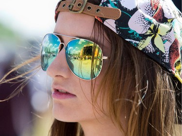 Haley Smeaton is waiting for the band "Tyler, the Creator" on the Claridge Homes Stage at Bluesfest.