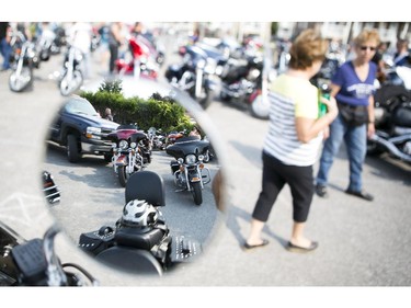 Hundreds of motorcycle enthusiasts took part in the Grandpa's Ride, a special motorcycle ride in support of the University of Ottawa Heart Institute in Gatineau, July 19, 2014.