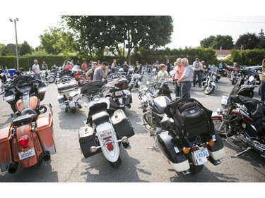 Hundreds of motorcycle enthusiasts took part in the Grandpa's Ride, a special motorcycle ride in support of the University of Ottawa Heart Institute in Gatineau, July 19, 2014.