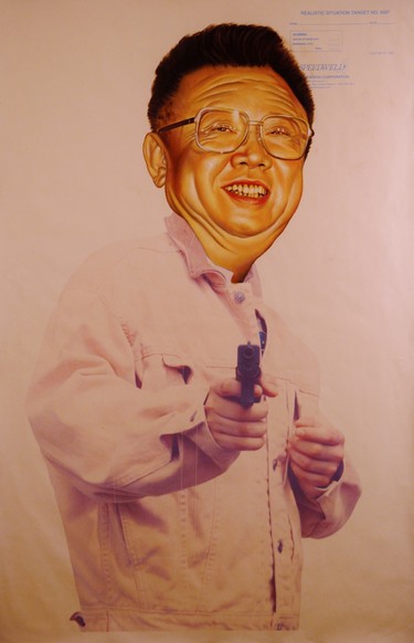 The late North Korean dictator Kim Jong Il, by Peter Shmelzer in Shoot Me, Please, at La Petite Mort Gallery in Ottawa.