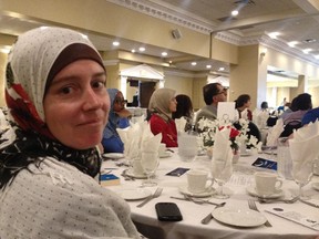 Lisa Duchene, photographed at last year's Harmony Iftar Dinner, participated in the first event seven years ago when a small group of 40 friends broke fast during Ramadan. Now, the event brings out more than 400 people.