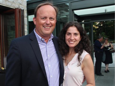 Luxury real estate agent Tony Rhodes and his wife, Pia, were guests of the Hadfield Youth Summit Soirée hosted by Michael Potter on Monday, June 30, 2014, at his Rockcliffe Park home.