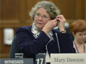 Ethics Commissioner Mary Dawson waits to appear at the Standing Committee on Access to Information, Privacy and Ethics about the statutory review of Canada's Conflict of Interest Act Monday February 11, 2013 in Ottawa.