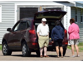 Sen. Mike Duffy and family appeared in Kensington, P.E.I. on Friday.