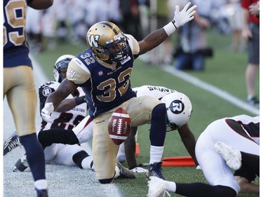 Winnipeg Blue Bombers' Nic Grigsby has seen his yardage tail off lately.