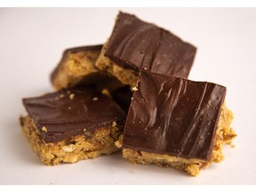 Making these No-Bake Chocolate-Pretzel-Peanut Butter Squares won't heat the kitchen or the cook.