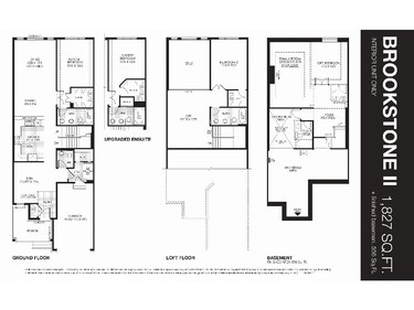 The Brookstone II is 1,827 square feet with another 556 square feet of finished basement space.