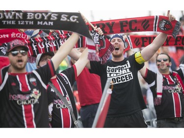 Ottawa Fury FC fans packed the stands during the teams NASL soccer match-up at TD Place in Ottawa, July 20, 2014.