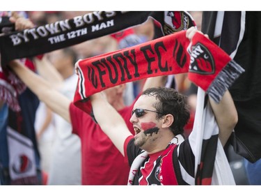 Ottawa Fury FC fans packed the stands during the teams NASL soccer match-up at TD Place in Ottawa, July 20, 2014.