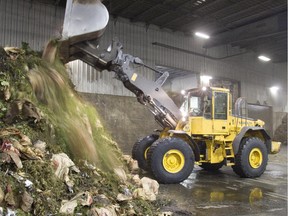 Inside the Orgaworld compost plant in June 2010.