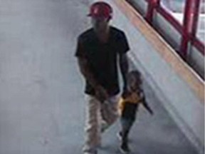 Picture of 2-year-old abducted boy and Menard from surveilance camera OC Transpo's Tunney's Pasture.
