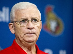 Ottawa Senators' GM Bryan Murray addresses the media on Tuesday, July 1, 2014.