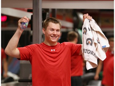 Ottawa Senators' NHL prospect Curtis Lazar during their annual development camp at Canadian Tire Centre in Ottawa on July 03, 2014. (Jana Chytilova / Ottawa Citizen) ORG XMIT: 0704 sensdevcamp 07