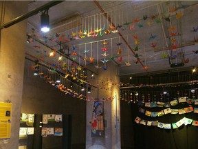 Paper cranes constructed and hung at the Diefenbunker museum in 2013.