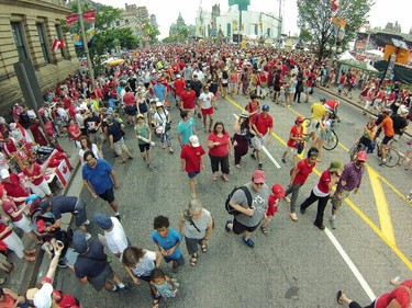 People flock to Parliament Hill and the downtown core to enjoy Canada's 147th birthday.