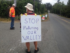 Protest of Woodwynn Farms on Vancouver Island, courtesy Richard Leblanc.