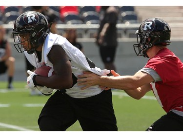 Ottawa Redblacks practice at TD Place Stadium at Lansdowne Park - just two days before their home opener.