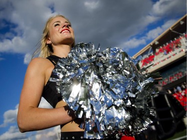 Redblacks Cheer Dance Team on the field at the the official opening of TD Place at Lansdowne Wednesday July 9. 2014.