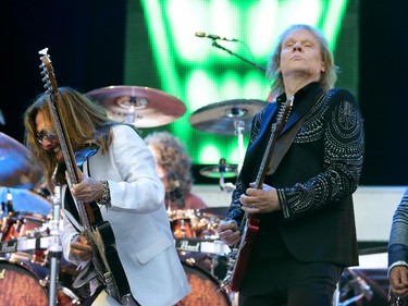 Ricky Phillips, left, and James Young of Styx on stage at Bluesfest.