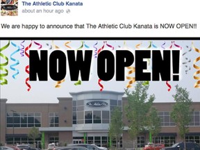 The Athletic Club has reopened in Kanata under its own name.