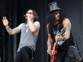 Slash, featuring Myles Kennedy (vocals) and the Conspirators, perform Friday night, July 11, 2014,  at Bluesfest in LeBreton Flats, Ottawa.