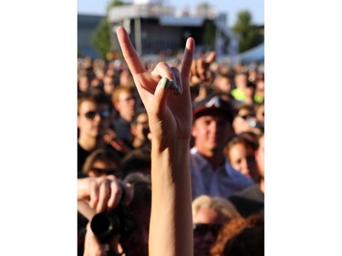 Slash, featuring Myles Kennedy (vocals) and the Conspirators, perform on Friday night, July 11, 2014, at Bluesfest in LeBreton Flats.