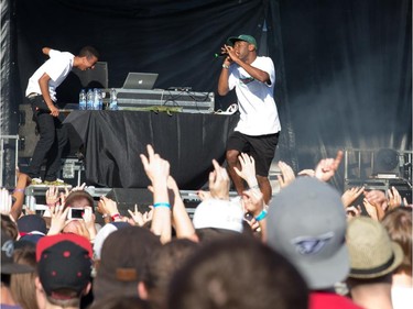 The band "Tyler, the Creator" on the Claridge Homes Stage at Bluesfest.