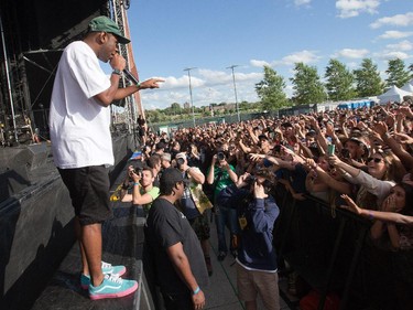 The band "Tyler, the Creator" on the Claridge Homes Stage at Bluesfest.