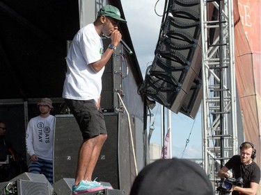 The band "Tyler, the Creator" on the Claridge Homes Stage at Bluesfest.