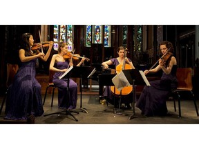 The Cecilia String Quartet played with James Campbell at the National Gallery of Canada.