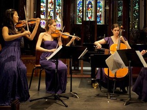 The Cecilia String Quartet plays with James Campbell at the National Gallery of Canada, 3 p.m. on July 28, part of Chamberfest.