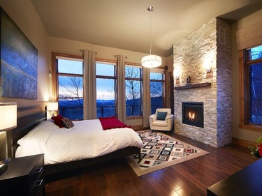 Here's the master bedroom of the 4,000-square-foot home, which has five bedrooms and sleeps 12 comfortably.