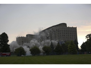 The Sir John Carling Building in Ottawa was demolished early Sunday morning, July 13, 2014.