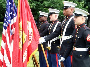 The United States Marine Corps participated in the U.S. Embassy's annual Independence Day party held Friday, July 4, 2014, at the ambassador's official residence in Rockcliffe.