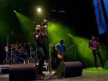 Trombone Shorty and Orleans Avenue on the River Stage at Bluesfest.