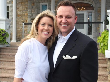 TV broadcaster Catherine Clark with her husband, Chad Schella, at the U.S. Embassy's annual Fourth of July party held at ambassador's official residence, Lornado, in Rockcliffe Park on Friday, July 4, 2014. (