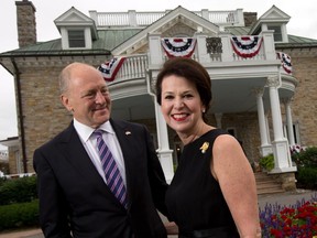 U.S. Ambassador Bruce Heyman and his wife, Vicki Heyman, host their first Fourth of July party in Ottawa Friday.