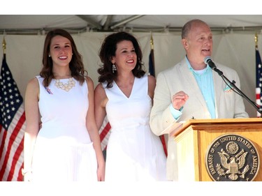 U.S. Ambassador Bruce Heyman, joined by his wife, Vicki, and daughter, Caroline, welcomed some 3,000 guests to the embassy's annual Independence Day party, held at the ambassador's official residence in Rockcliffe on Friday, July 4, 2014.