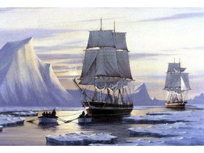 The Erebus and the Terror, the lost ships of the 1848 expedition of Sir John Franklin.