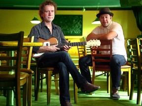 Veteran Ottawa bluesman, Drew Nelson (left) says his new CD wouldn't have happened without the help of Monkeyjunk's Steve Marriner.