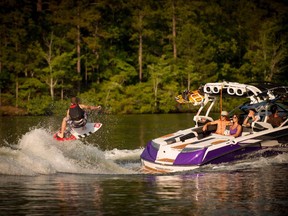 Wakesurfing is a low-impact activity that can be enjoyed by people of all ages. The Canadian Wake Surf Nationals takes place on Calabogie Lake July 25-27.