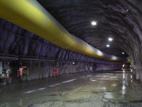 Construction of the Light Rail Transit tunnel (LRT) in Ottawa, June 2014.